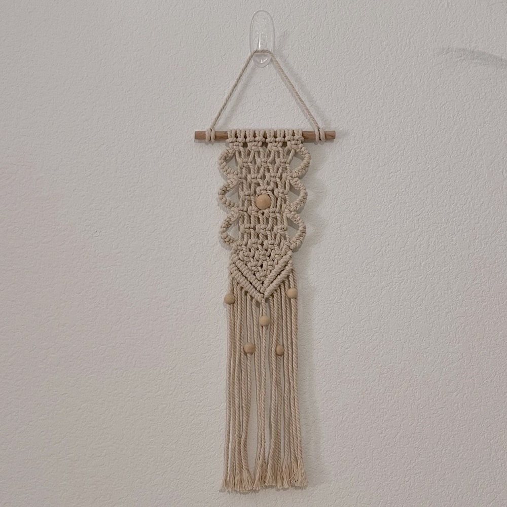 Boho Beaded Macrame Wall Hanging Decor